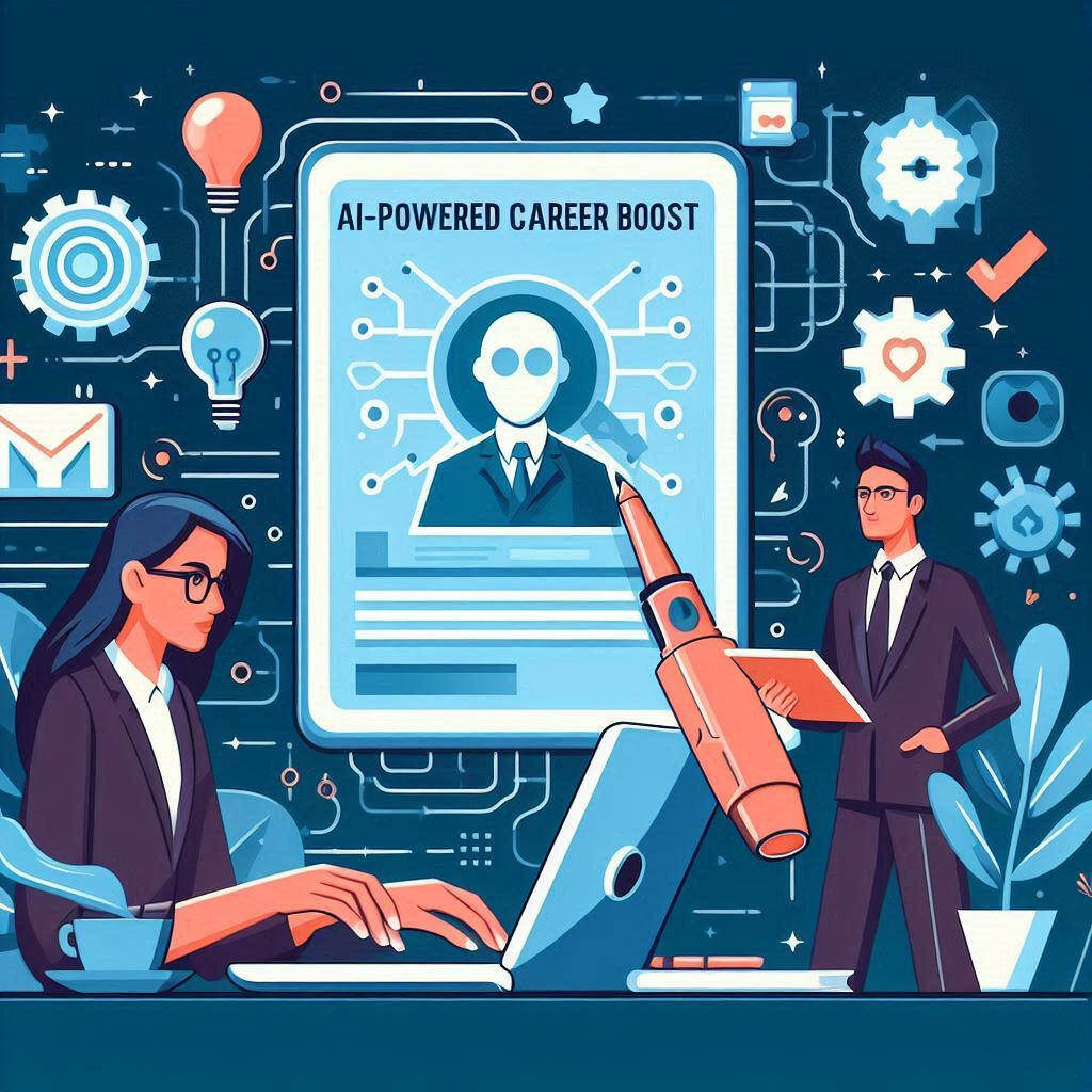 AI Graphic Creating CV with AI